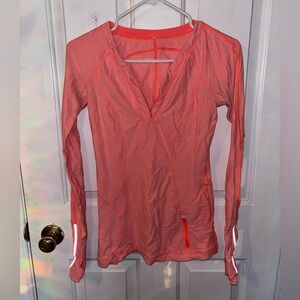 Lululemon Coral Long Sleeve Top
